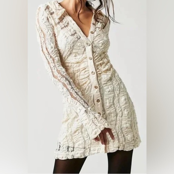 Free People Women’s Shayla Lace Mini Dress. Size XS never worn - Picture 3 of 12